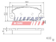 FT29001 FAST sada brzdových platničiek kotúčovej brzdy FT29001 FAST