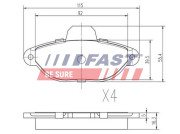 FT29005 Sada brzdových destiček, kotoučová brzda FAST