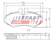 FT29014 Sada brzdových destiček, kotoučová brzda FAST