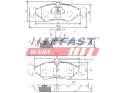 FT29017 Sada brzdových destiček, kotoučová brzda FAST