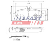 FT29020 Sada brzdových destiček, kotoučová brzda FAST