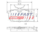 FT29035 Sada brzdových destiček, kotoučová brzda FAST