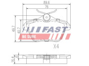 FT29040 Sada brzdových destiček, kotoučová brzda FAST