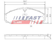 FT29091 Sada brzdových destiček, kotoučová brzda FAST