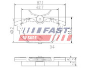 FT29110 Sada brzdových destiček, kotoučová brzda FAST