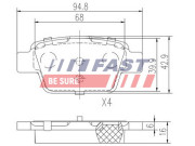 FT29115 FAST sada brzdových platničiek kotúčovej brzdy FT29115 FAST