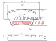 FT29127 Sada brzdových destiček, kotoučová brzda FAST