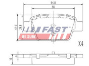 FT29147 Sada brzdových destiček, kotoučová brzda FAST