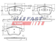 FT29157 Sada brzdových destiček, kotoučová brzda FAST