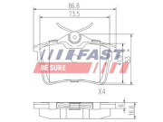 FT29515 Sada brzdových destiček, kotoučová brzda FAST