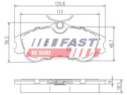 FT29516 Sada brzdových destiček, kotoučová brzda FAST