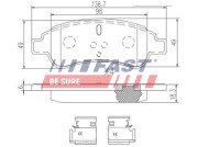 FT29518 Sada brzdových destiček, kotoučová brzda FAST