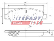 FT29519 Sada brzdových destiček, kotoučová brzda FAST