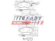 FT29521 Sada brzdových destiček, kotoučová brzda FAST