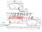 FT29523 Sada brzdových destiček, kotoučová brzda FAST