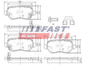 FT29524 Sada brzdových destiček, kotoučová brzda FAST