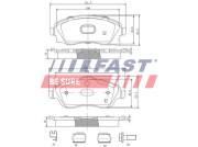 FT29525 Sada brzdových destiček, kotoučová brzda FAST