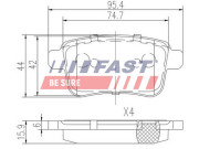 FT29528 Sada brzdových destiček, kotoučová brzda FAST