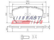 FT29530 FAST sada brzdových platničiek kotúčovej brzdy FT29530 FAST