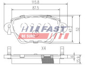 FT29533 Sada brzdových destiček, kotoučová brzda FAST