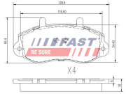 FT29539 Sada brzdových destiček, kotoučová brzda FAST