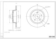 250 345 Brzdový kotouč HART