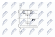 NPW-AU-010 Sada kloubů, hnací hřídel NTY