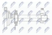 NPW-VW-004R1 Steckwelle, diferenciál NTY