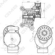 GAT32770 Napínák, žebrovaný klínový řemen GMB