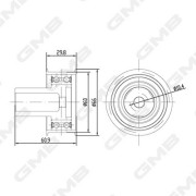 GT60780 Vratná/vodicí kladka, ozubený řemen GMB