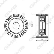 GTC0570 Vratná/vodicí kladka, ozubený řemen GMB