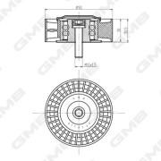GTC0790 Vratná/vodicí kladka, ozubený řemen GMB
