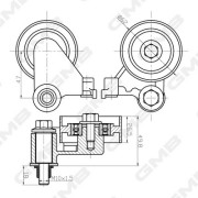 GTC1040 Vratná/vodicí kladka, ozubený řemen GMB