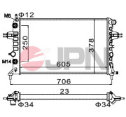 60C9028-JPN Chladič, chlazení motoru JPN