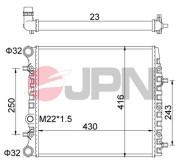 60C9057-JPN Chladič, chlazení motoru JPN