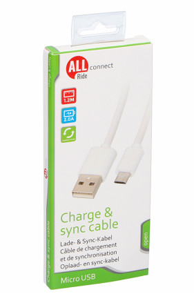 5801061 ALLRIDE Connect Nabíjecí kabel micro USB, 120 cm All Ride