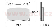 661SM1 BRAKING brzdové destičky, BRAKING (semi-metalická směs SM1) 2 ks v balení 661SM1 BRAKING