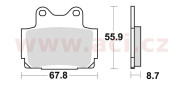 679SM1 BRAKING brzdové destičky, BRAKING (semi-metalická směs SM1) 2 ks v balení 679SM1 BRAKING