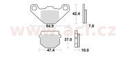 702SM1 BRAKING brzdové destičky, BRAKING (semi-metalická směs SM1) 2 ks v balení 702SM1 BRAKING