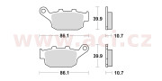 711SM1 BRAKING brzdové destičky, BRAKING (semi-metalická směs SM1) 2 ks v balení 711SM1 BRAKING