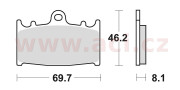 715CM55 BRAKING brzdové destičky, BRAKING (sinterová směs CM55) 2 ks v balení 715CM55 BRAKING