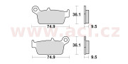 701CM44 BRAKING brzdové destičky, BRAKING (sinterová směs CM44) 2 ks v balení 701CM44 BRAKING