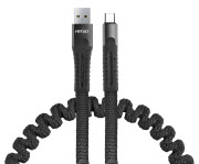 02529 02529 Pružinový kabel USBmicroUSB 120cm FullLINK UC-12 Amio Amio