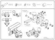 E0001 Galia Adaptér z pevného (I) /bajonetového (C) systému na přírubový čep - pro GC0426 E0001 Galia