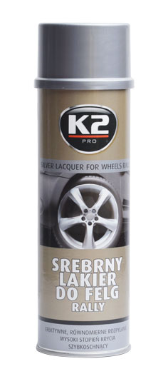 L332 K2 SILVER LACQUER FOR WHEELS RALLY 500 ml - stříbrný lak na kola amL332 K2