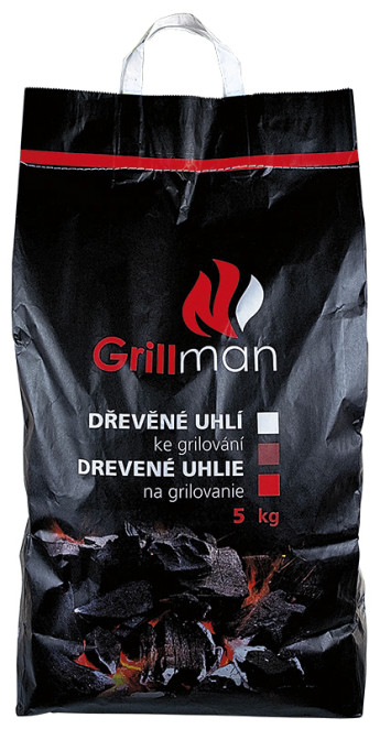 6110005 GRILLMAN Dřevěné uhlí 5 kg GRILLMAN