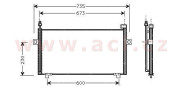 13005197 ACI chladič klimatizace dlouhá verze [654*290*25] 13005197 ACI