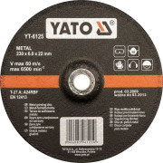 YT-6124 Kotouč na kov 125 x 22 x 6,0 mm vypouklý brusný YT-6124 YATO