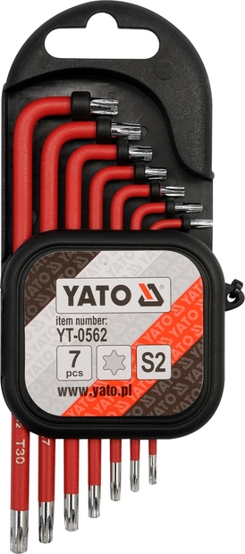 YT-0562 Sada klíčů TORX s otvorem 7 ks YT-0562 YATO