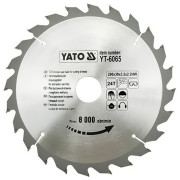 YT-6066 Kotouč na dřevo 205 x 18 mm 24z YT-6066 YATO